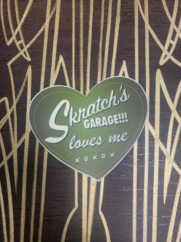 Skratch's Garage Loves Me Sticker